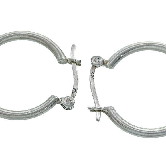 Indonesia SU Sterling Silver Purple CZ White Dangle Reversible Hoop Earrings - Picture 3 of 6